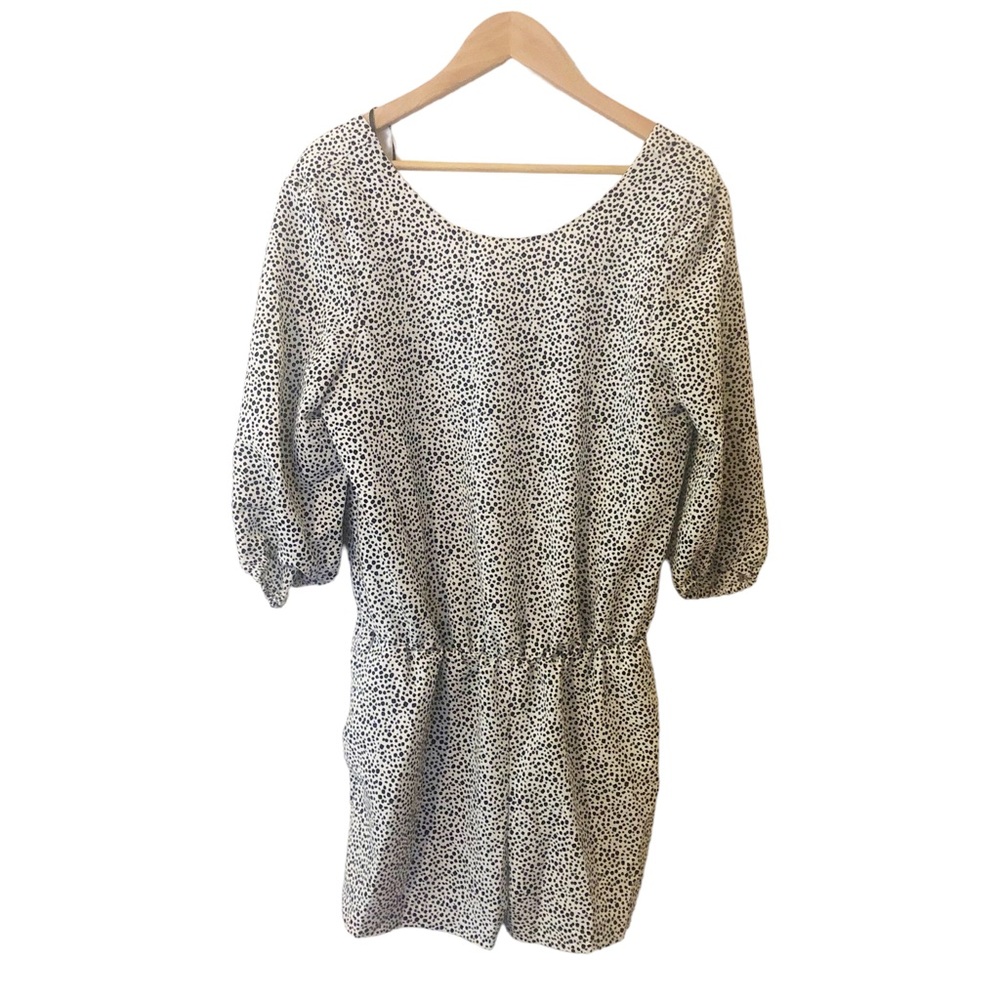 Zara Basic Romper 3/4 Sleeve Shorts Dot Small